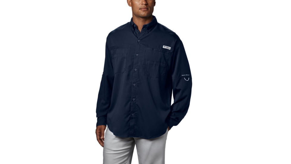 Columbia Tamiami II Long Sleeve Shirt - Mens, Collegiate Navy, Extra Small, 128606-464-XS