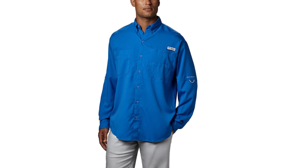 Columbia Tamiami II Long Sleeve Shirt - Mens, Vivid Blue, 5X, 128606-487-5X