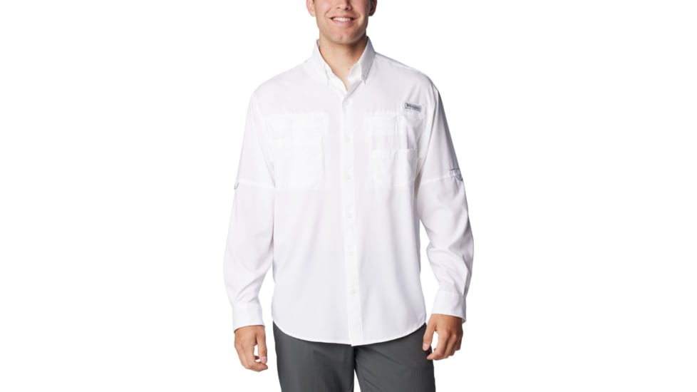 Columbia Tamiami II Long Sleeve Shirt - Mens, White, Extra Small, 128606-100-XS