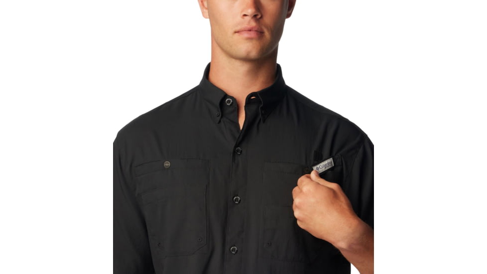 Columbia Tamiami II SS Shirt, Black, Extra Small - Mens, 1287051010-XS