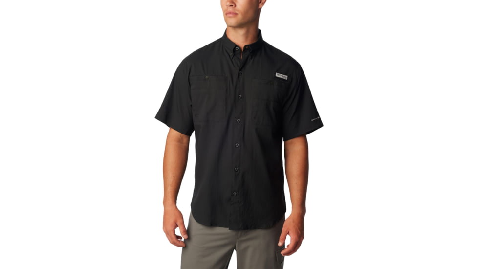 Columbia Tamiami II SS Shirt, Black, Extra Small - Mens, 1287051010-XS