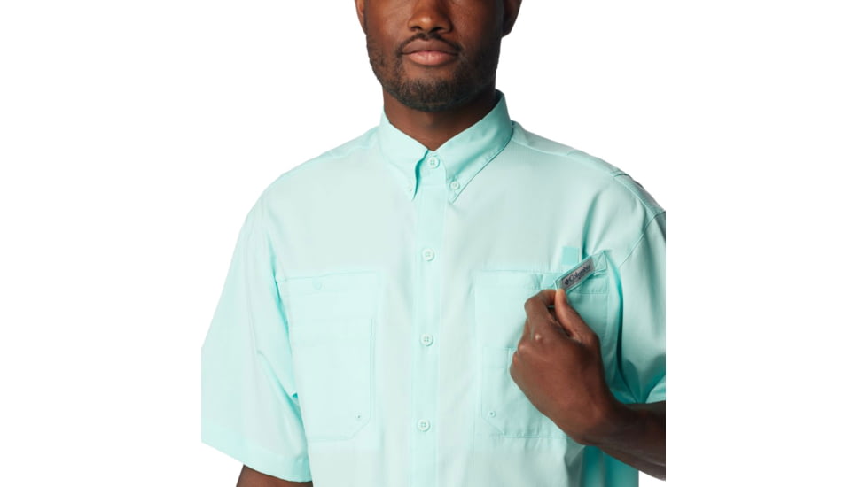 Columbia Tamiami II SS Shirt, Gulf Stream, Extra Small - Mens, 1287051499-XS