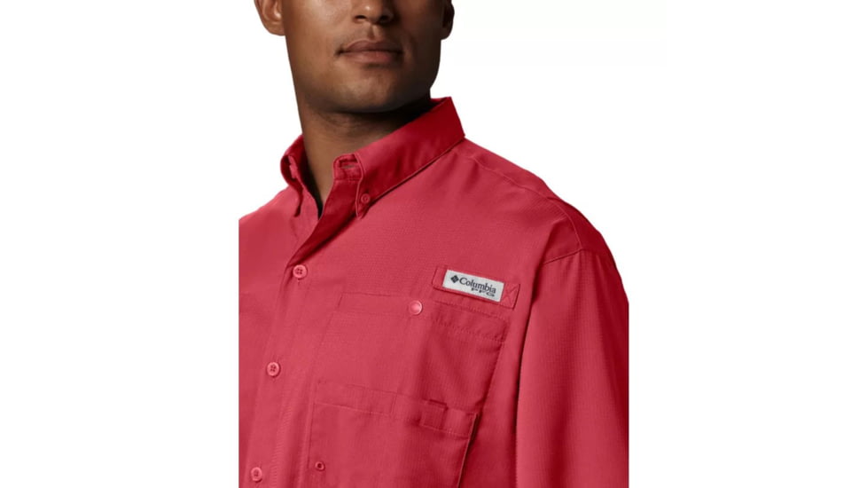 Columbia Tamiami II SS Shirt, Sunset Red, Extra Small - Mens, 1287051683-XS