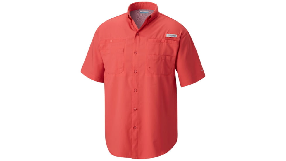 Columbia Tamiami II SS Shirt, Sunset Red, Extra Small - Mens, 1287051683-XS