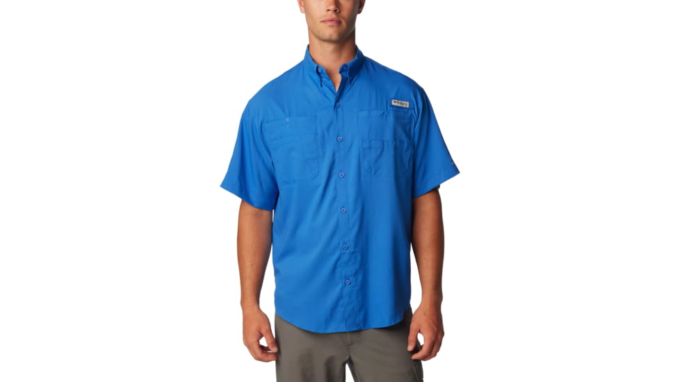 Columbia Tamiami II SS Shirt, Vivid Blue, Extra Small - Mens, 1287051487-XS