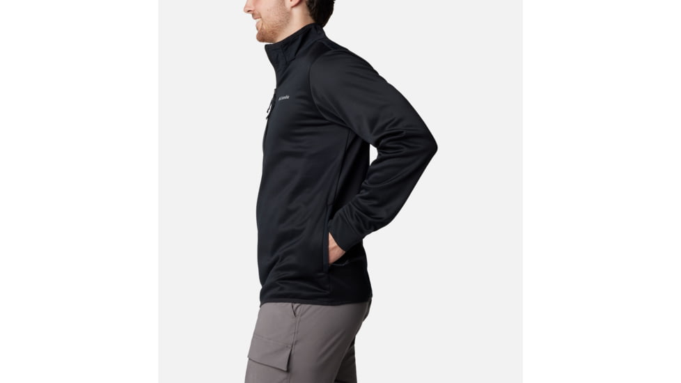 Columbia Tech Fleece Half Zip Jacket - Mens, Black, Small, 2095631010-S