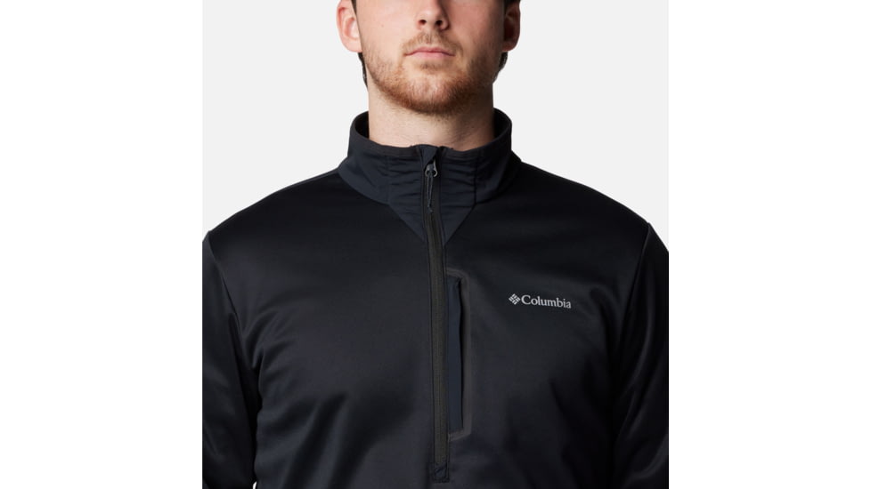 Columbia Tech Fleece Half Zip Jacket - Mens, Black, Small, 2095631010-S