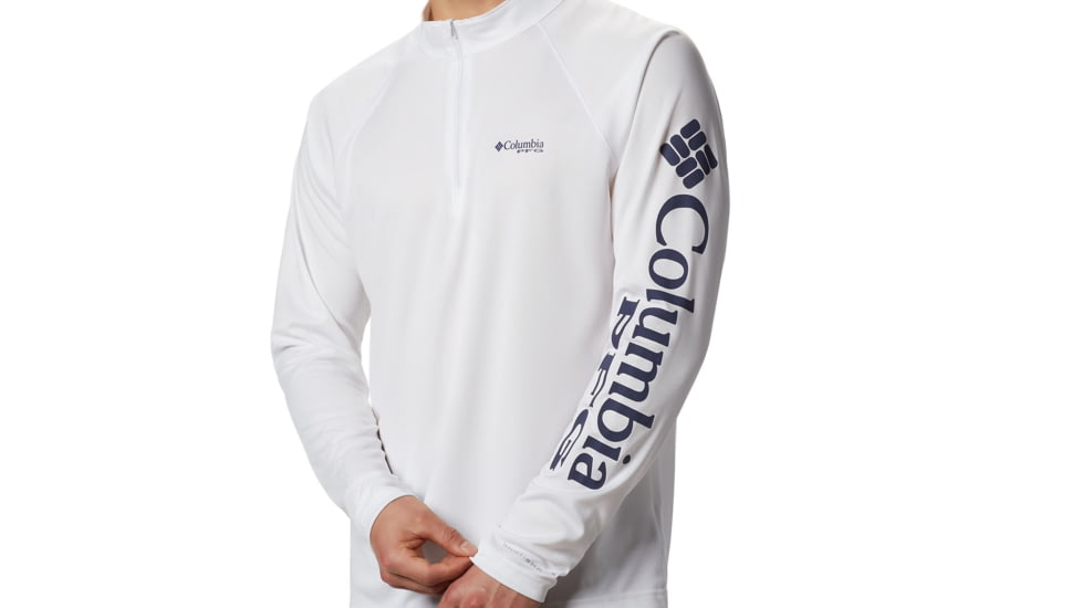 Columbia Terminal Tackle 1/4 Zip Jacket - Mens, White, Nightshade, Small, 175682-101-S