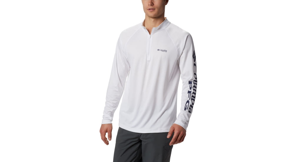 Columbia Terminal Tackle 1/4 Zip Jacket - Mens, White, Nightshade, Small, 175682-101-S