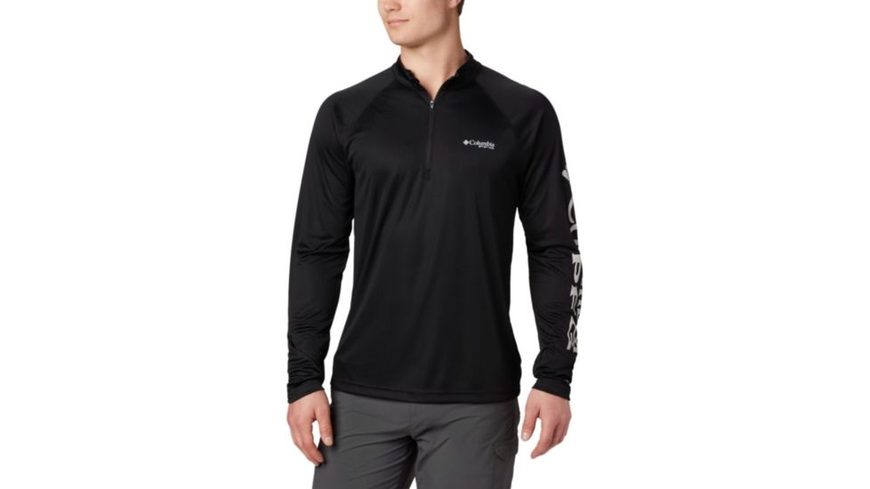 Columbia Terminal Tackle 1/4 Zip Jacket - Men's, Black, Cool Grey Logo, 2XL, 175682-011-XXL