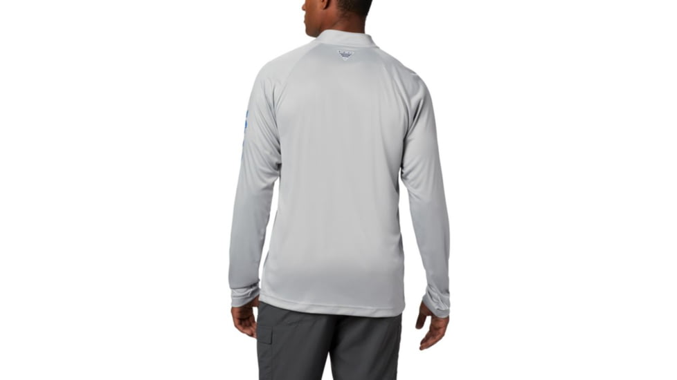 Columbia Terminal Tackle 1/4 Zip Pullover - Mens, Cool Grey, Vivid Blue Logo, Extra Large, 1756821020-XL