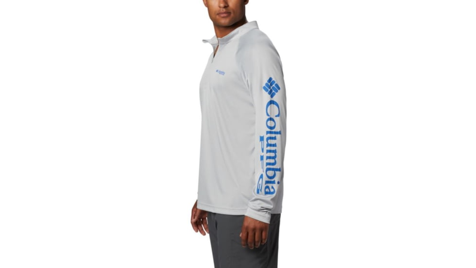 Columbia Terminal Tackle 1/4 Zip Pullover - Mens, Cool Grey, Vivid Blue Logo, Extra Large, 1756821020-XL