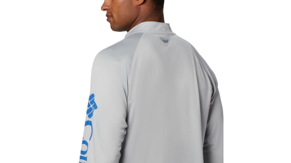 Columbia Terminal Tackle 1/4 Zip Pullover - Mens, Cool Grey, Vivid Blue Logo, Extra Large, 1756821020-XL