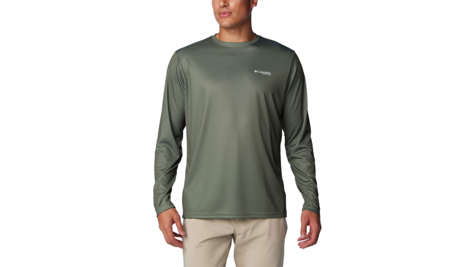 Columbia Terminal Tackle PFG Fish Flag Long Sleeve - Mens, Cypress/Cool Grey Bass Lures, 2XL, 1872661318-318-XXL