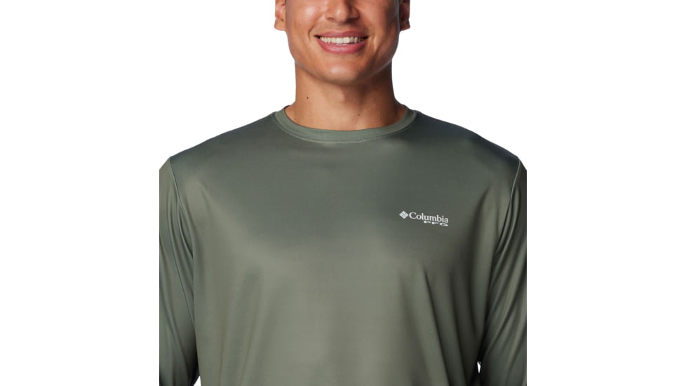 Columbia Terminal Tackle PFG Fish Flag Long Sleeve - Mens, Cypress/Cool Grey Bass Lures, 2XL, 1872661318-318-XXL