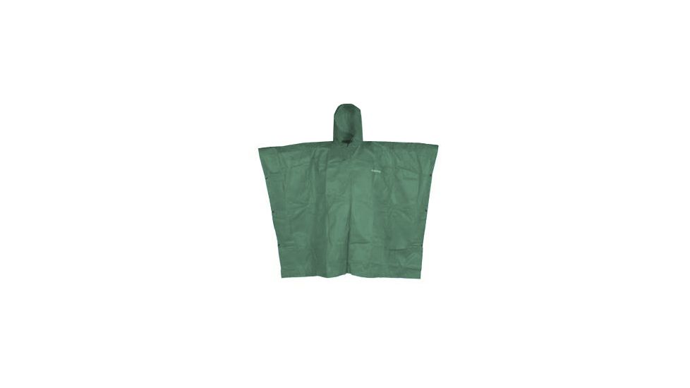 Compass 360 Eco-Lite Rain Poncho w/Stuff Sack, Dark Green, One Size EL52114-50