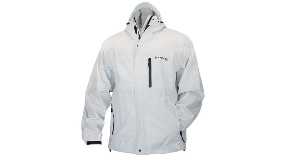Compass 360 Gale Rain Jacket - Mens, White, 3X, HT23101-16-3X