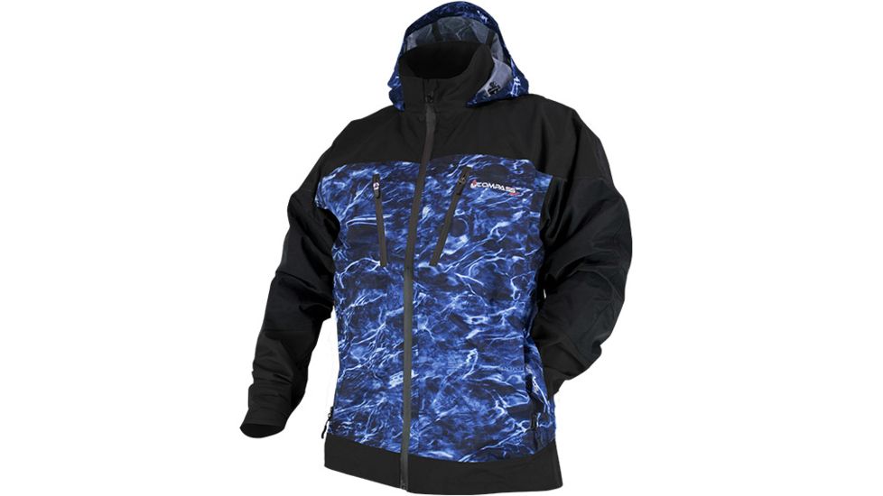 Compass 360 HydroTek D300 Rain Jacket - Mens, Elements Marlin &amp; Blk, Small, HT23120P-1029-SM