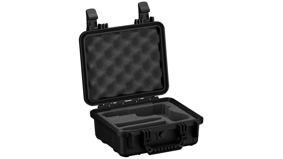 Condition1 11" Single Pistol Case #184, Black, Pre-Cut Foam 1 Slot &amp; 2 Mag, H1184BKF12509AC1