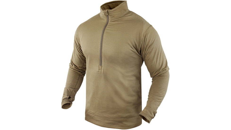 Condor Outdoor Base II Zip Pullover, Coyote Brown, Small, 603-498-S