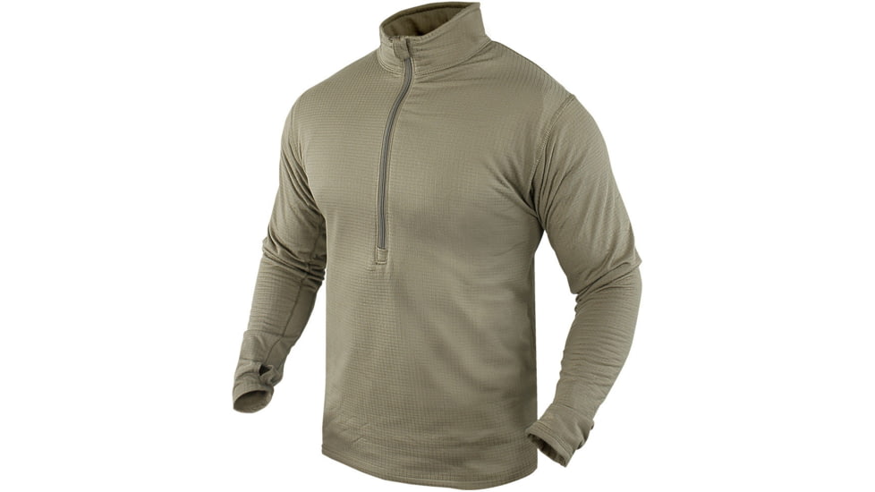 Condor Outdoor Base II Zip Pullover, Tan, XExtra Large, 603-499-XXL