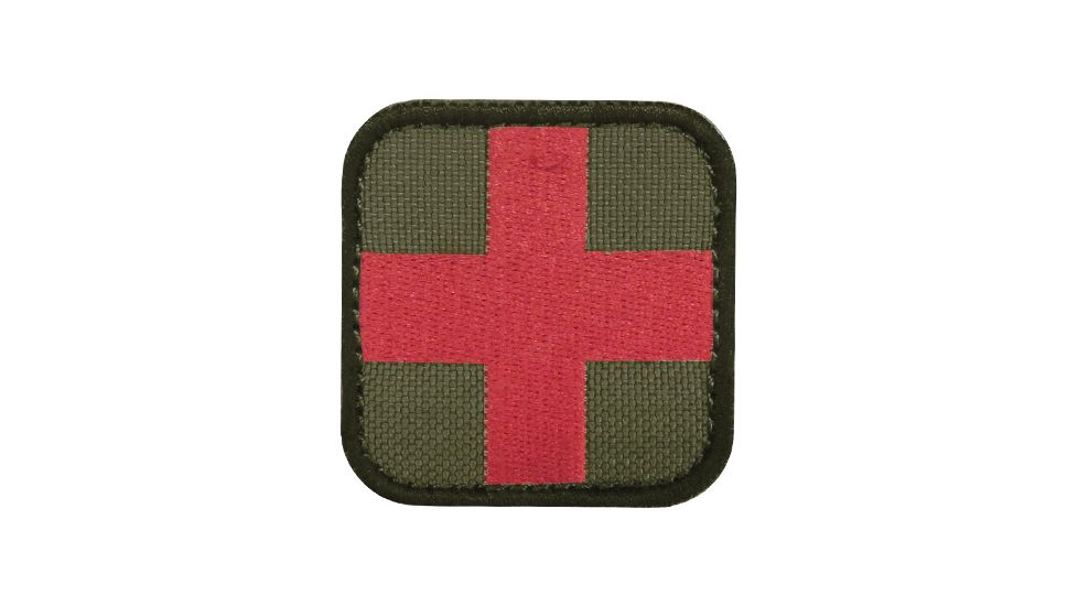 Condor Outdoor Blood Type O- Patch, Single, Olive Drab/Red, 231-001