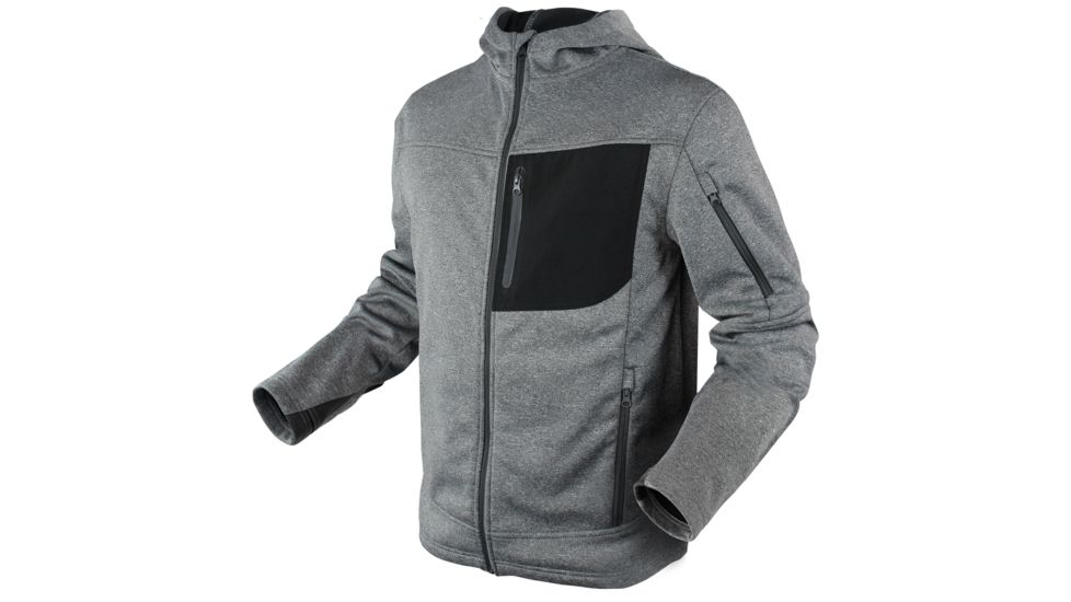 Condor Outdoor Cirrus Technical Fleece Jacket, Graphite, Large, 101136-018-L