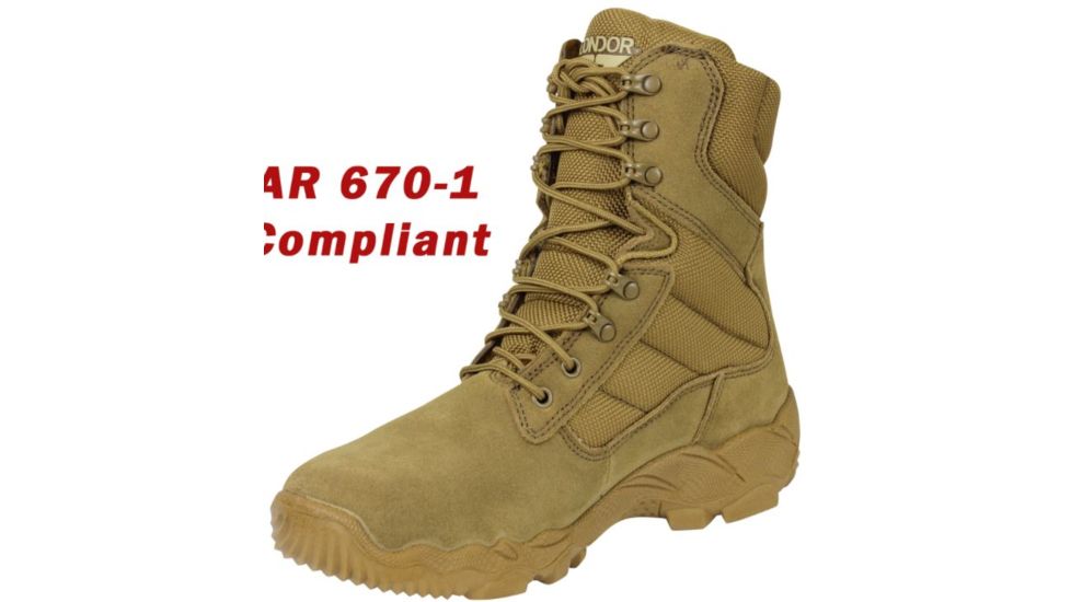 Condor Outdoor Gordon Combat Boot, Coyote Brown, 7, 238002CB-07.0