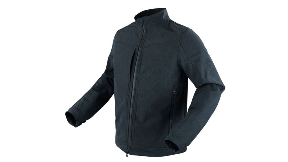 Condor Outdoor Intrepid Softshell Jacket, Heather Slate, L, 101133-027-L