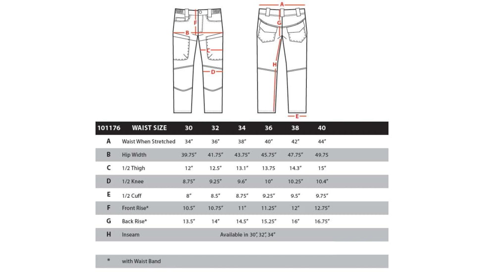 Condor Outdoor Odyssey Pants Gen II, 40x34, Fde- Flat Dark Earth, 101176-029-40-34