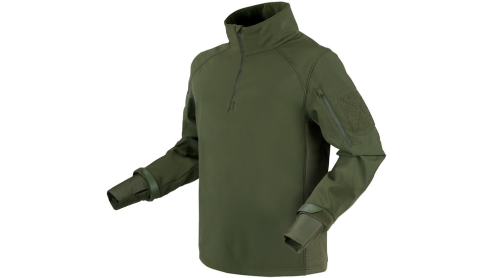 Condor Outdoor Patrol 1/4 Zip Soft Shell Jacket, Olive Drab, Small, 101185-001-S
