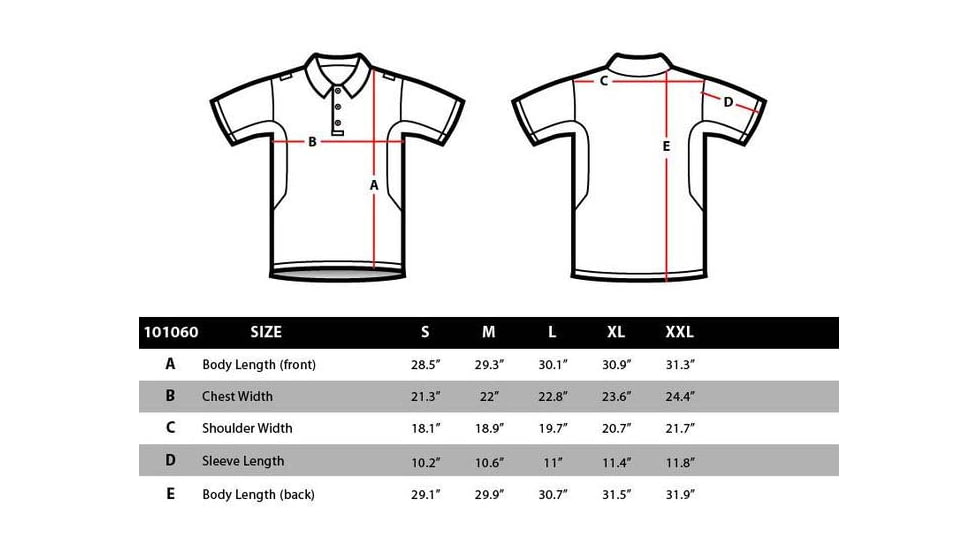 Condor Outdoor Performance Tactical Polo, Graphite, 3XL, 101060-018-XXXL
