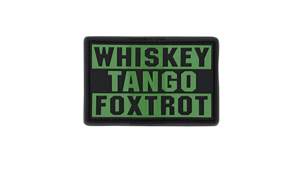 Condor Outdoor Whiskey Foxtrot PVC Patch 6Pcs/Pack, Olive Drab, 181007-001