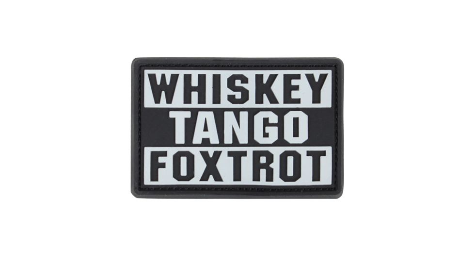 Condor Outdoor Whiskey Foxtrot PVC Patch 6Pcs/Pack, Graphite, 181007-018