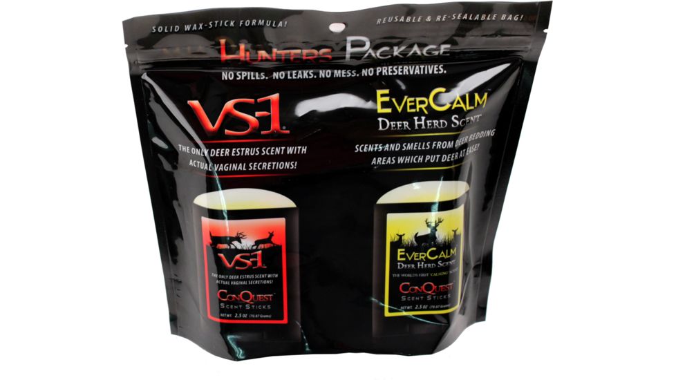 Conquest Scents Hunters Pack, VS-1 Stick, Ever Calm Attractant Stick 173818