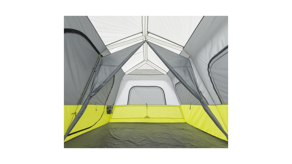 Core Equipment 10 Person Instant Cabin Tent w/Screen Room, Green/Grey, 40036