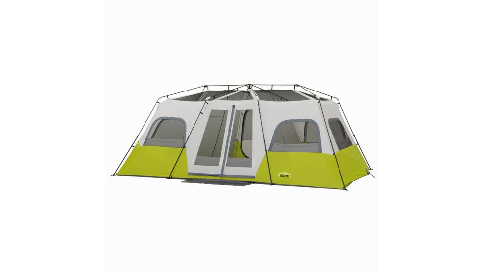 Core Equipment 12 Person Instant Cabin Tent, Green/Gray, 18 x 10 ft, 40027