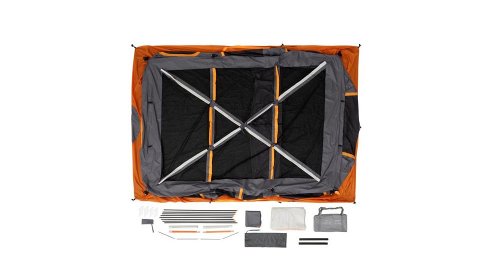 Core Equipment 12 Person Straight Wall Tent, Orange/Gray, 16 x 11 ft, 40082