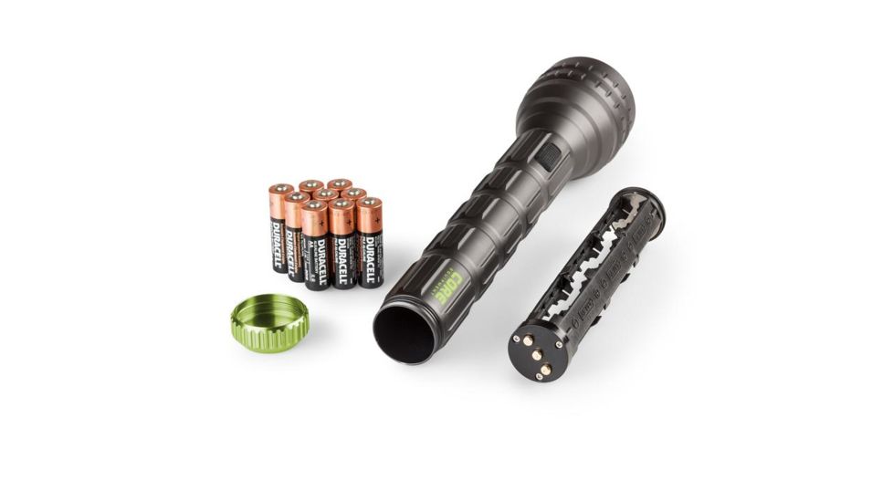 Core Equipment 1250 Lumen Multi-Color LED Flashlight, Gray, 11.3 x 1.5 x 2.6 in, 40012