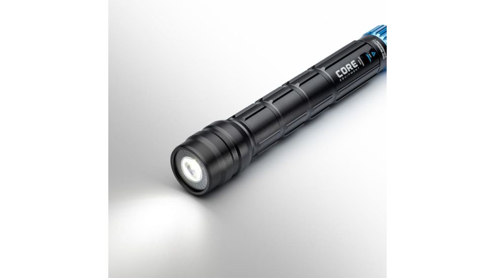 Core Equipment 1500 Lumen Rechargeable Flashlight with Auto-Brightness, Gray, 2 x 2 x 9.8 in, 40076