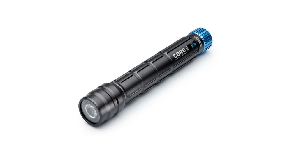 Core Equipment 1500 Lumen Rechargeable Flashlight with Auto-Brightness, Gray, 2 x 2 x 9.8 in, 40076