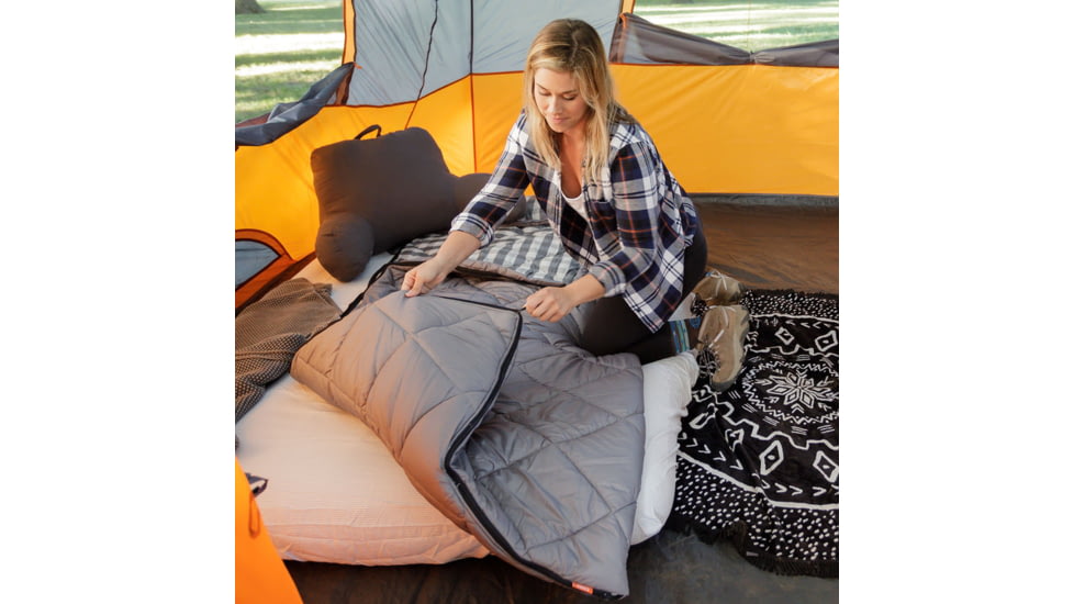 Core Equipment 20 Deg Oversized Sleeping Bag, Grey, Extra Large, 40024