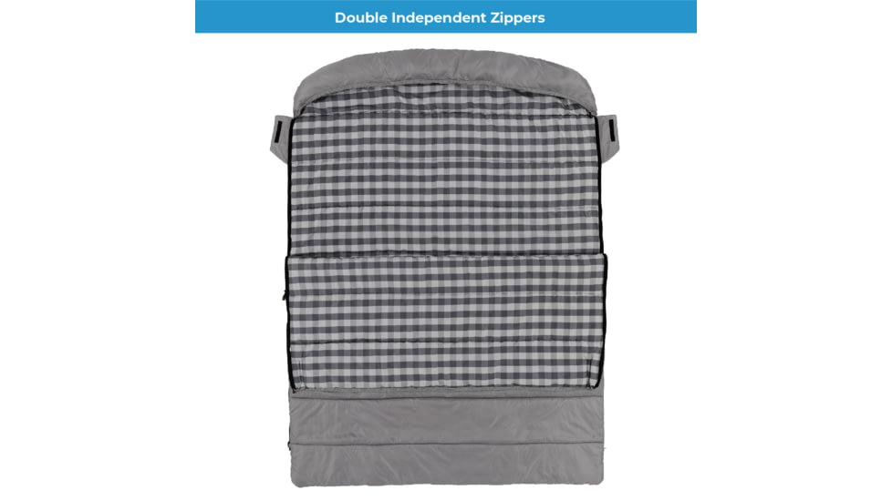 Core Equipment 40 Queen Cool Climate Sleeping Bag, Grey, 40110