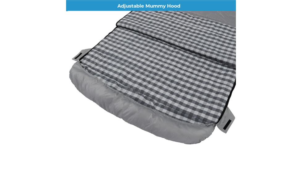 Core Equipment 40 Queen Cool Climate Sleeping Bag, Grey, 40110
