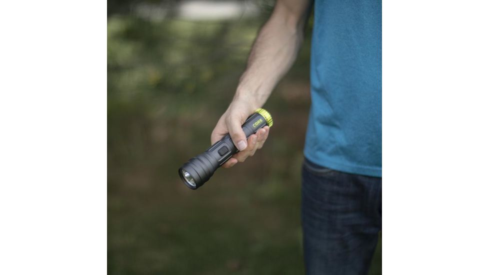 Core Equipment 500 Lumen Multi-Color LED Flashlight, Gray, 7.9 x 1.5 x 1.9 in, 40011