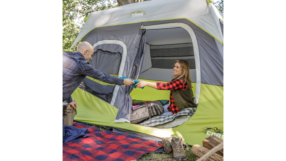 Core Equipment 6 Person Instant Cabin Tent, Green/Grey, 40161