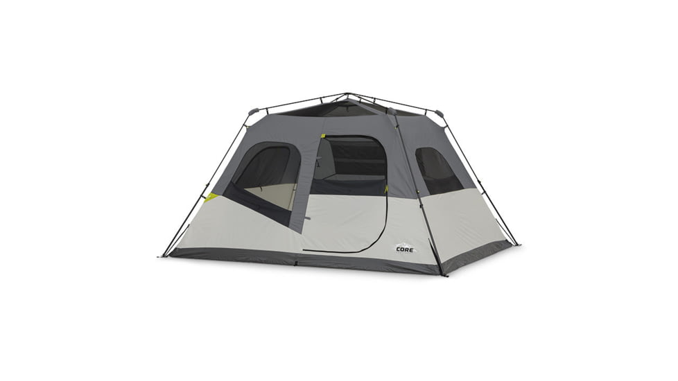 Core Equipment 6 Person Instant Cabin Tent w/ Full Fly, Grey, 40216