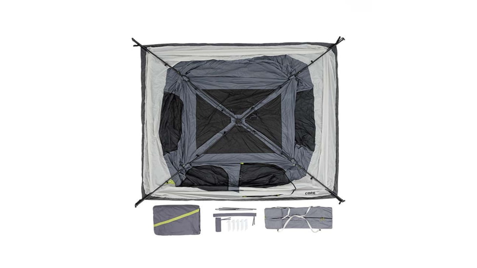 Core Equipment 6 Person Instant Cabin Tent w/ Full Fly, Grey, 40216