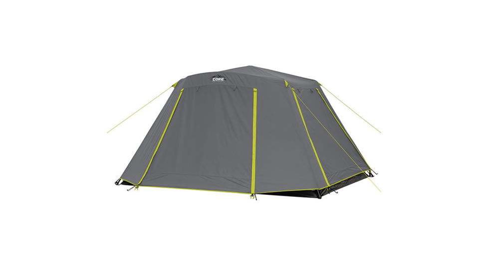 Core Equipment 6 Person Instant Cabin Tent w/ Full Fly, Grey, 40216