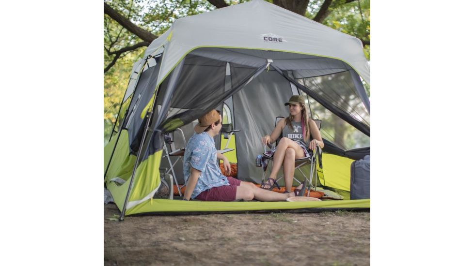 Core Equipment 9 Person Instant Cabin Tent, Green/Gray, 14 x 9 ft, 40008